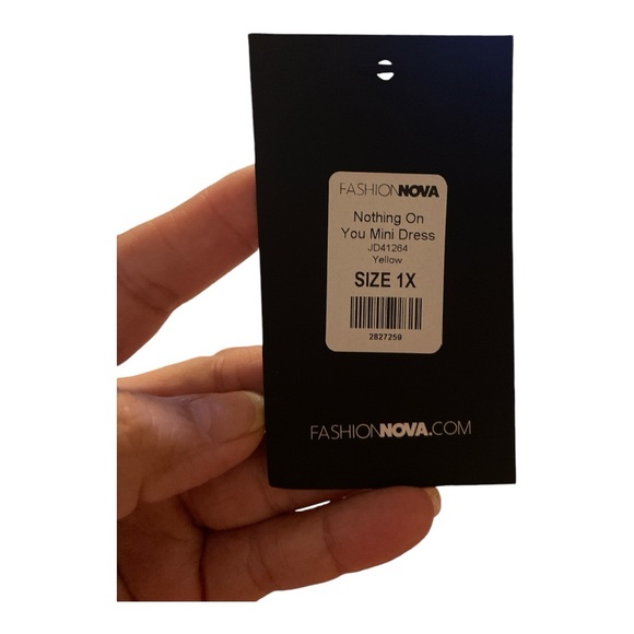 NWT Fashion Nova Mini Dress - Yellow 1X - Picture 2 of 4